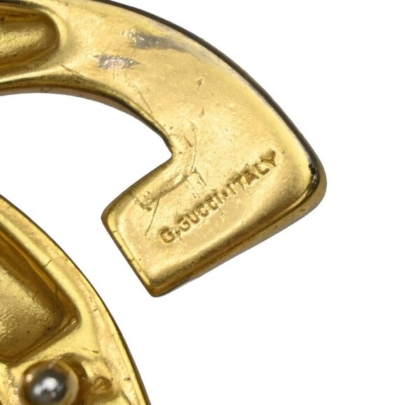 GUCCI GG Logo Interlocking Belt 65 Leather Beige GHW Made in Italy - Picture 12 of 14